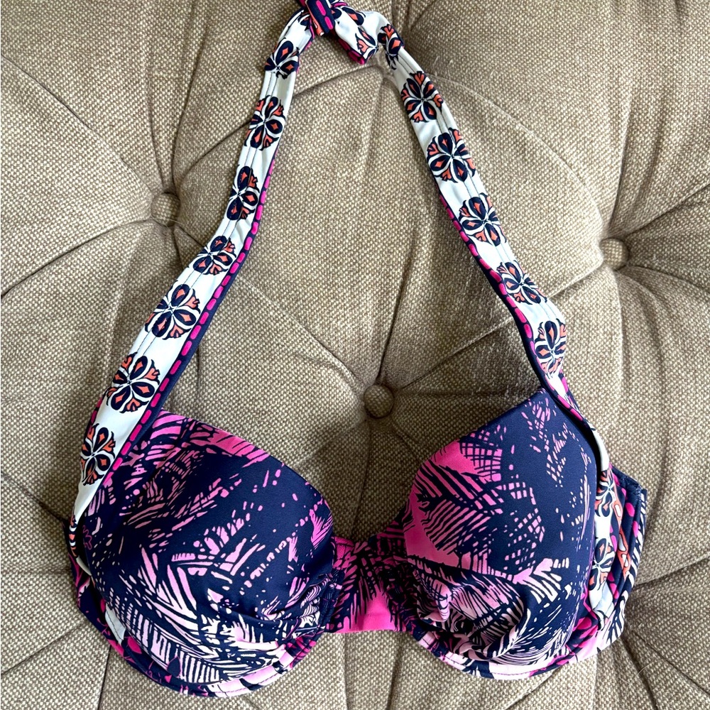 Tommy Bahama Pink and Blue bikini top 36D